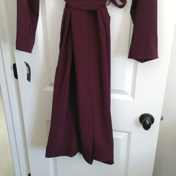 Rachel Roy long double-breasted trench coat/jacket in Aubergine. Size XL - Picture 9 of 11